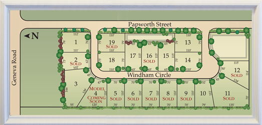 Site Map of Windham Commons Development